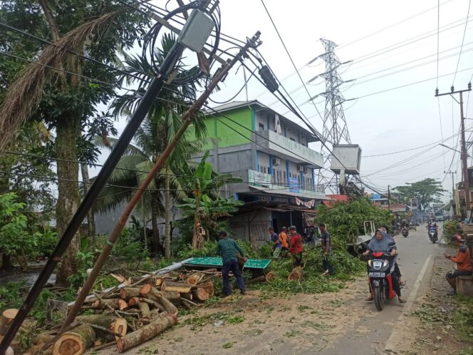 
 Sejumlah Pohon dan Fasilitas Umum di Beberapa Titik Banjarmasin Tumbang hingga Halangi Jalan