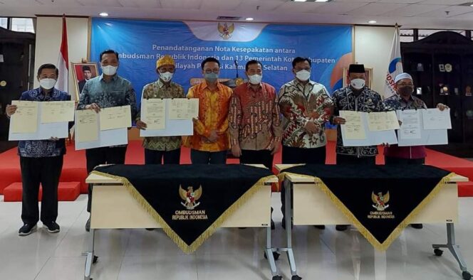 
 Tingkatkan Pelayanan Publik, Wali Kota  Banjarmasin Teken MoU dengan Ombudsman RI