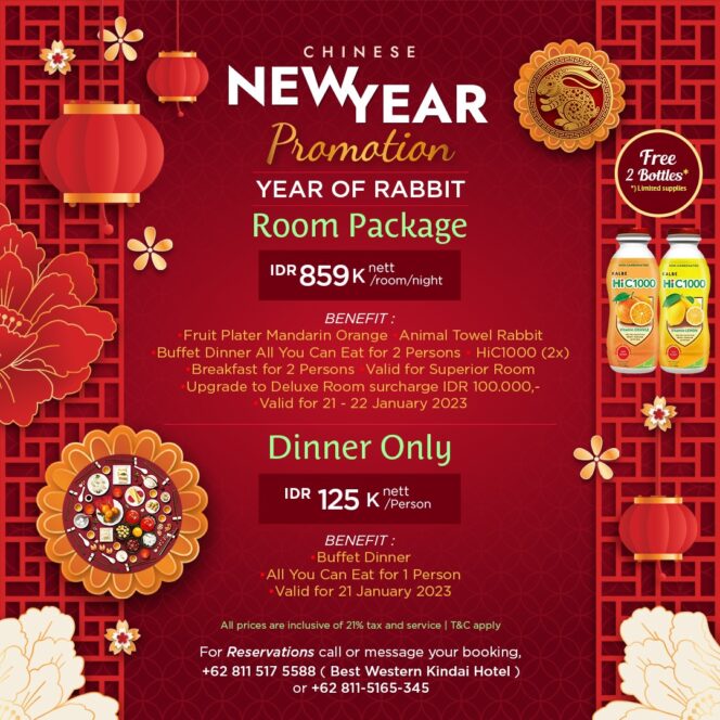 
 Jelang Imlek, Best Western Kindai Hotel Banjarmasin Tawarkan Promo Menarik