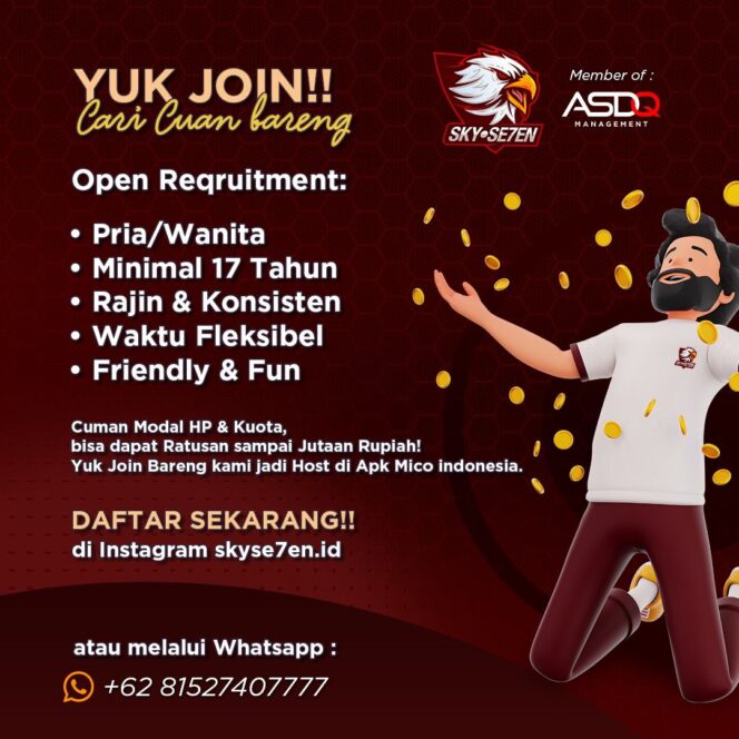 
 Mau Jadi Host Live Streaming  Dengan Penghasilan Lumayan, Daftarkan Disini!