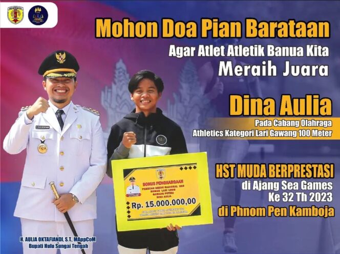 
 Sprinter HST Wakili Indonesia di Sea Games 2023, Dina Dapat Apresiasi Bupati Aulia