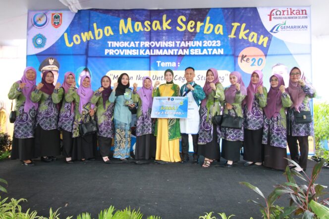 
 Menu keluarga asal TP-PKK HST berhasil menyabet juara pada Lomba Masak Serba Ikan tingkat Kalsel, Selasa (23/5/2023).