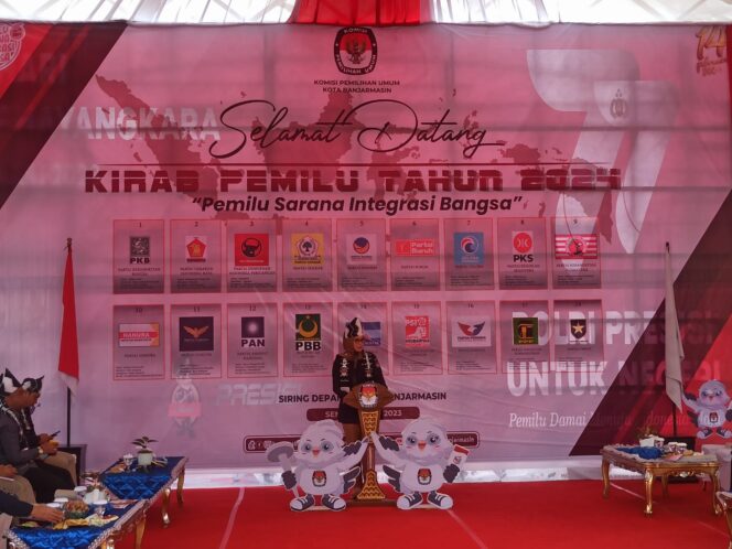 
 Kirab Pemilu 2024 Digelar, KPU Banjarmasin Upayakan Partisipasi Masyarakat Lebih Meningkat