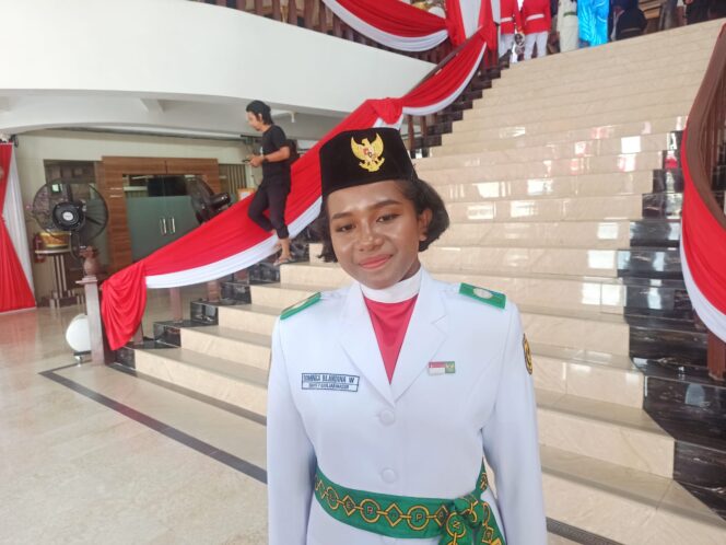 
 Blandina Bangga Terpilih Jadi Pemimpin Pasukan Paskibraka Perempuan di Balai Kota Banjarmasin