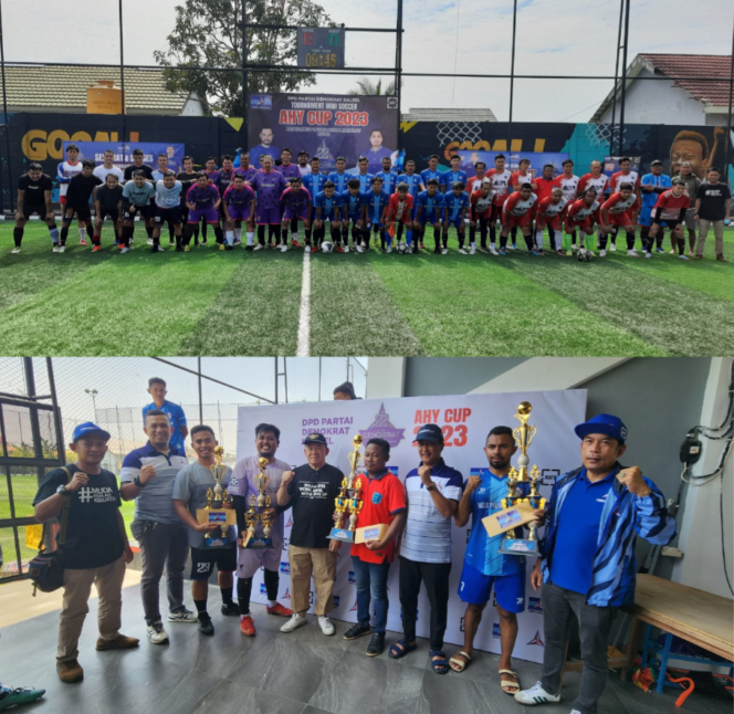 
 Turnamen Mini Soccer AHY Cup 2023 Sukses Digelar DPD Demokrat Kalsel