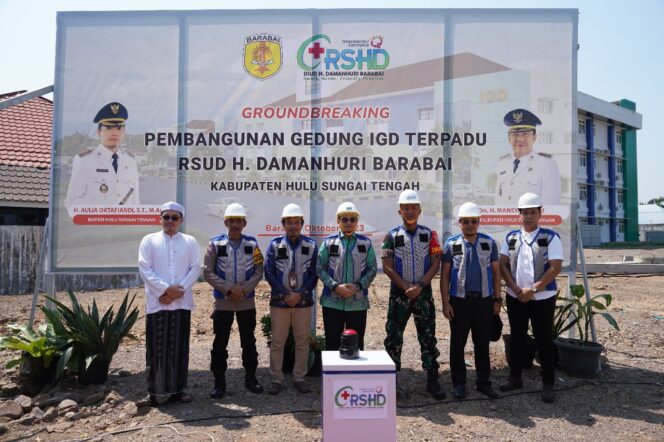
 Pembangunan IGD Terpadu RSHD Barabai Dimulai, Bupati Aulia: Dapat Dana Terbesar Kedua Se-Kalsel