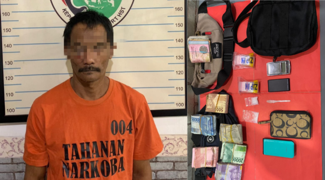 
 Lelaki Paruh Baya Diringkus di Pondok Tengah Hutan Batung HST, Ini Yang Didapat Polisi