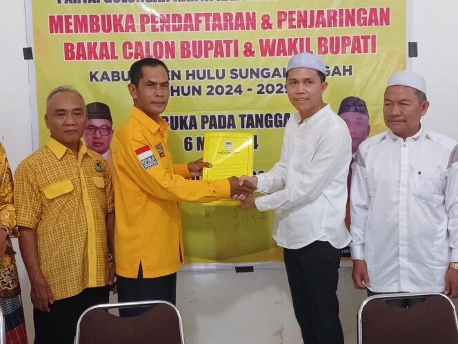 
 Tokoh Pemuda di HST “Pede” Daftar Balon Bupati ke Partai