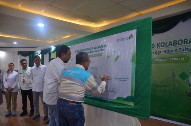 
 Adaro Indonesia bersama Pemkab Balangan berkomitmen untuk memicu detonator program pembangunan kedepan, pada pertemuan di Aula Mayang Maurai, Paringin Selatan, Rabu (22/5/2024).