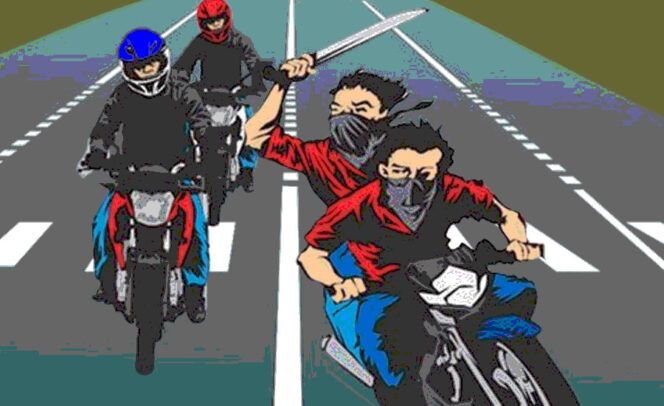 
 Ket foto : Ilustrasi kenakalan remaja geng motor konvoi bawa Sajam (ist).