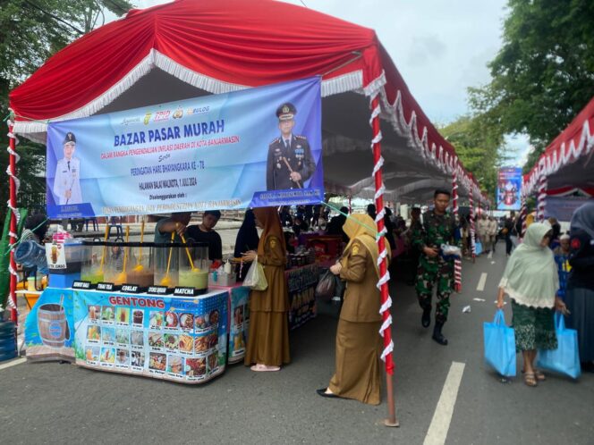 
 Momentum Hari Bhayangkara Ke 78, Pemko Banjarmasin Gelar Pasar Murah
