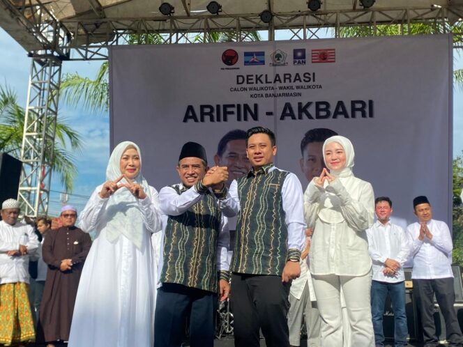 
 5 Parpol Pengusung Deklarasikan Arifin Noor dan M Supian Akbari Maju Pilwali Banjarmasin 2024