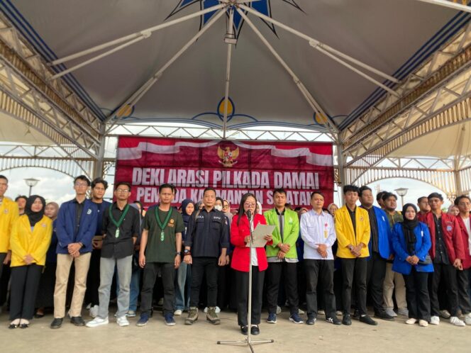 
 Siap Mengawal! Pemuda Kalsel Gelar Aksi Deklarasi Pilkada Damai