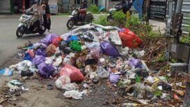 Ket foto : TPS liar yang sempat ada di kawasan Jalan Simpang Empat Kampung Melayu Darat, Kecamatan Banjarmasin Tengah.