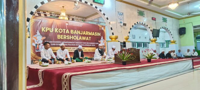 
 Upaya Tingkatkan Partisipasi Pemilih, KPU Banjarmasin Sosialisasi Tahapan Pilkada di Momentum Maulid Nabi