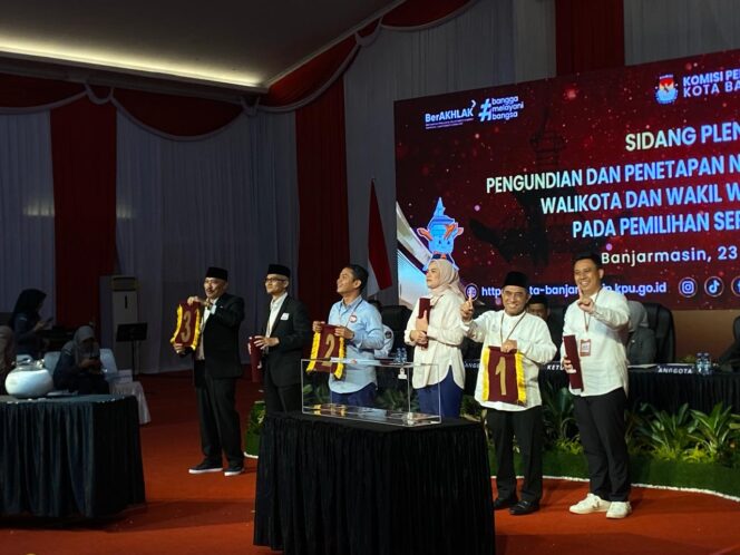 
 Nomor Urut Paslon Wali Kota dan Wakil Wali Kota Banjarmasin Resmi Ditetapkan