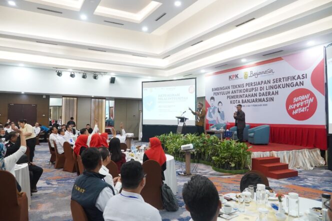 
 ASN Pemko Banjarmasin Mengikuti Bimtek Sertifikat Penyuluhan Antikorupsi