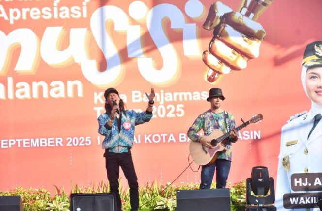 
 Musisi Jalanan Turut Ramaikan Hari Jadi ke-499 Kota Banjarmasin